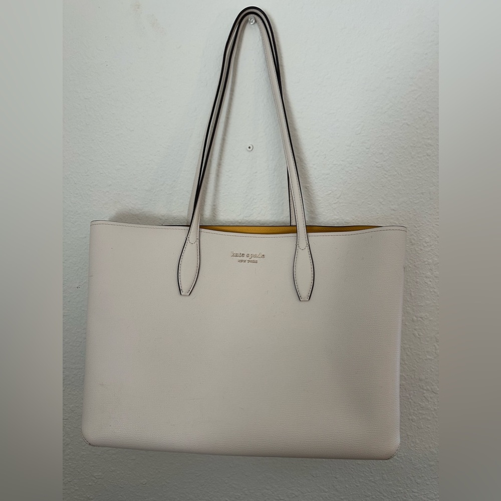 Kate spade white/cream tote/big purse